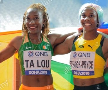 ph.Fraser-Pryce et Ta Lou (1) Athlétisme / Ligue de Diamant 2022 : Fraser-Pryce, Daryll Neita et Marie-Josée Ta Lou, le trio gagnant du 100 m