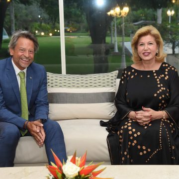 ph. UE et Dominique Ouattara 1 Côte d’Ivoire–Union Européenne : L’Ambassadeur Jobst Von Kirchmann fait ses adieux à Mme Dominique Ouattara