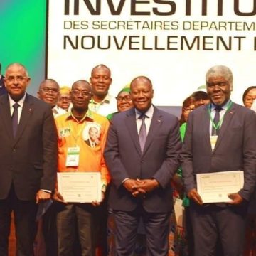 ph. investiture rhdp 2 Vie politique en Côte d’Ivoire : Le RHDP investit ses 350 secrétaires départementaux et fait son autocritique