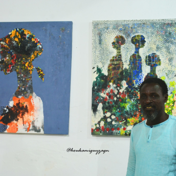 ph. salon exposition 2 Salon annexe de la BINA d’Abidjan 2022 : Une vingtaine d’artistes sur les cimaises à Houkami Guyzagn