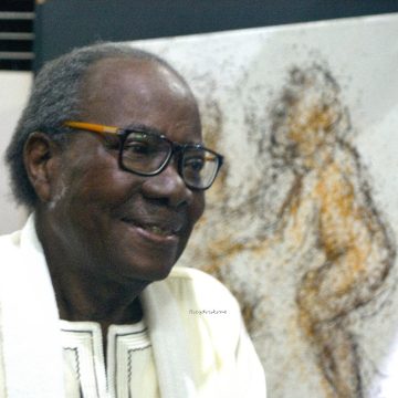 ph.monne bou artiste peintre Dossier / Art contemporain – Monné Bou : la résilience du « sorcier de la technique du jet »
