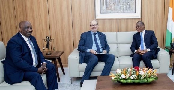 Côte d’Ivoire/ Rencontre Ministre de l’Agriculture et ICCO –  Bruno Koné, Aly Touré et Michel Arrion parlent de la situation du marché mondial du cacao
