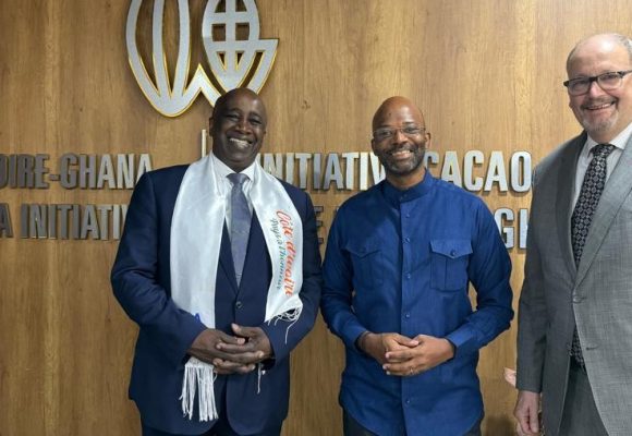 Initiative cacaoyère Cote d’Ivoire-Ghana (ICCG)  –  Visite de travail du porte-parole des pays producteurs de l’ICCO chez le Secrétaire exécutif de la structure