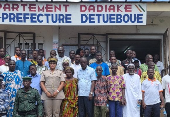 ph. Etuébouo orpaillage clandestin Région du Sud-Comoé – Lutte contre l’orpaillage illégal : Le message de la sous-préfète d’Etuéboué aux populations
